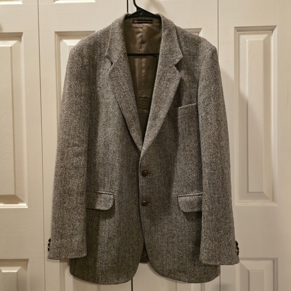 Hill & Archer Harris Tweed 100% Wool Blazer Size 42L - Picture 1 of 8